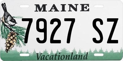 ME license plate 7927SZ