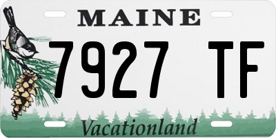 ME license plate 7927TF