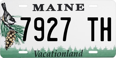 ME license plate 7927TH
