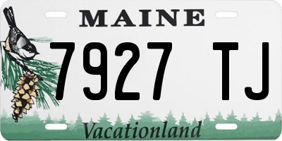 ME license plate 7927TJ