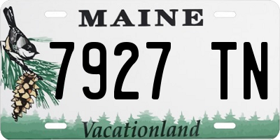 ME license plate 7927TN