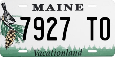 ME license plate 7927TO