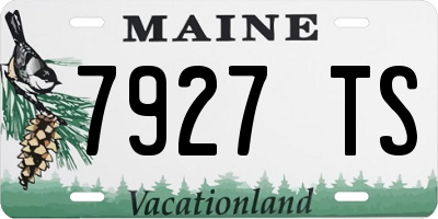 ME license plate 7927TS