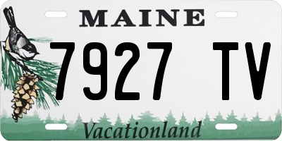 ME license plate 7927TV