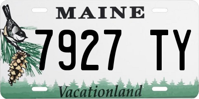 ME license plate 7927TY