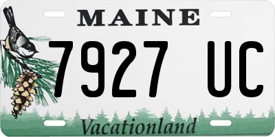 ME license plate 7927UC