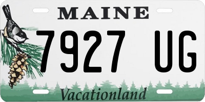 ME license plate 7927UG
