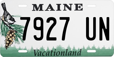 ME license plate 7927UN