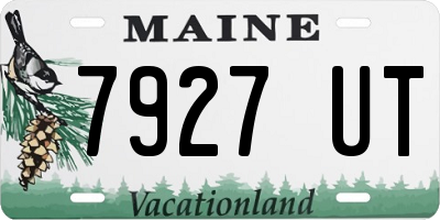 ME license plate 7927UT