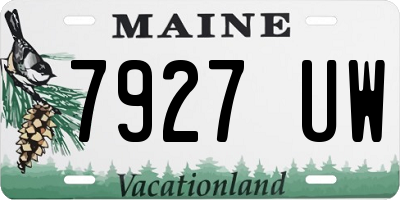 ME license plate 7927UW