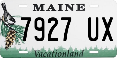 ME license plate 7927UX