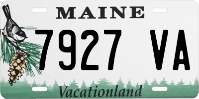ME license plate 7927VA