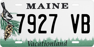 ME license plate 7927VB