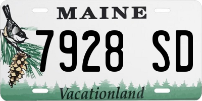 ME license plate 7928SD
