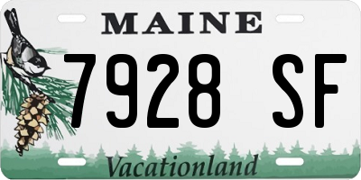 ME license plate 7928SF