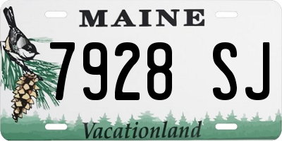 ME license plate 7928SJ