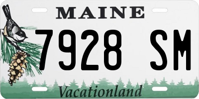ME license plate 7928SM