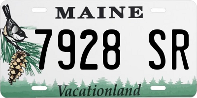 ME license plate 7928SR