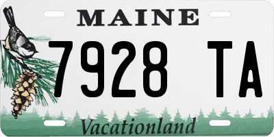 ME license plate 7928TA