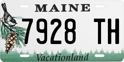 ME license plate 7928TH
