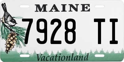 ME license plate 7928TI