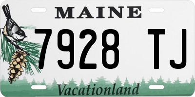 ME license plate 7928TJ