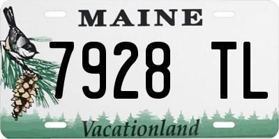 ME license plate 7928TL