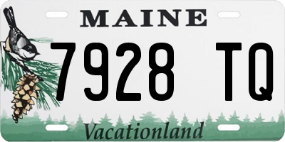 ME license plate 7928TQ