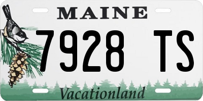 ME license plate 7928TS