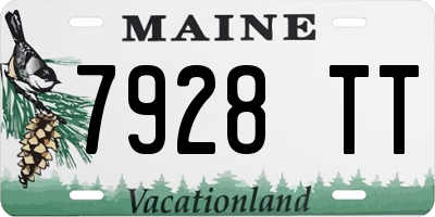 ME license plate 7928TT