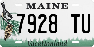 ME license plate 7928TU