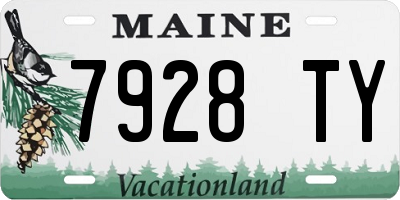 ME license plate 7928TY