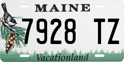 ME license plate 7928TZ