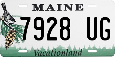 ME license plate 7928UG