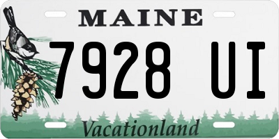 ME license plate 7928UI