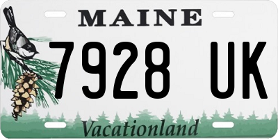 ME license plate 7928UK