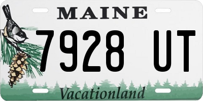 ME license plate 7928UT