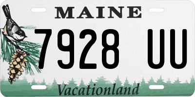 ME license plate 7928UU