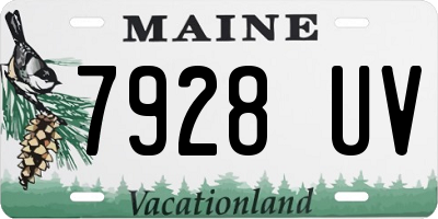 ME license plate 7928UV