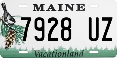 ME license plate 7928UZ