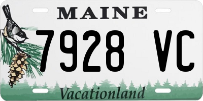 ME license plate 7928VC