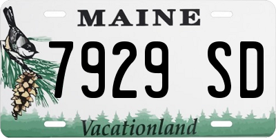 ME license plate 7929SD