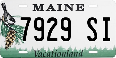 ME license plate 7929SI