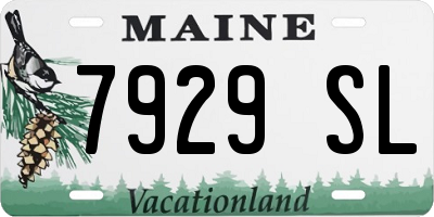 ME license plate 7929SL