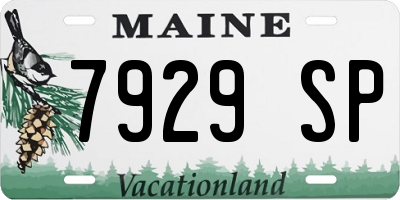 ME license plate 7929SP