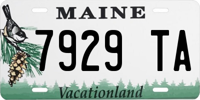 ME license plate 7929TA