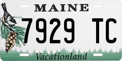 ME license plate 7929TC