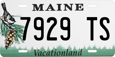 ME license plate 7929TS