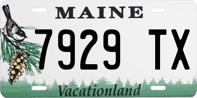 ME license plate 7929TX
