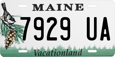 ME license plate 7929UA